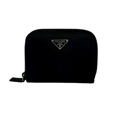 Pre-owned Prada Black Nylon Leather Wallet (bi-fold) ()