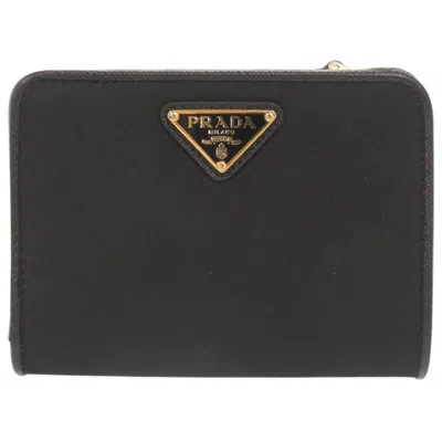 Pre-owned Prada Black Nylon Leather Wallet (bi-fold) ()