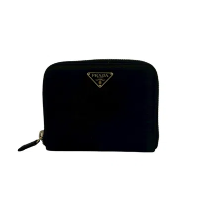 Pre-owned Prada Black Nylon Leather Wallet (bi-fold) ()