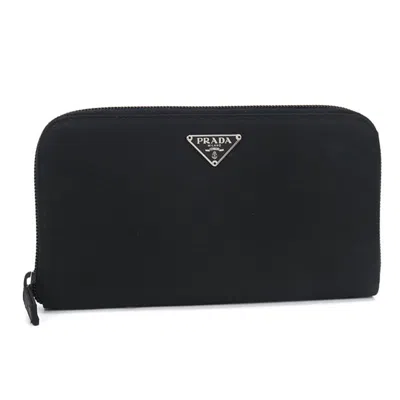 Pre-owned Prada Black Nylon Long Wallet (bi-fold) ()