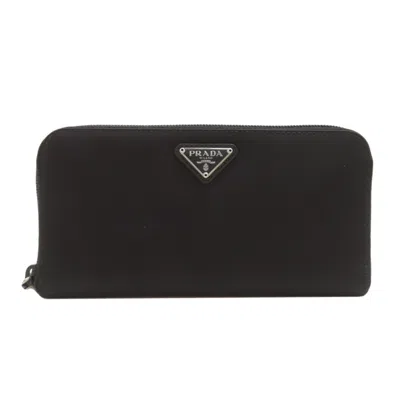Pre-owned Prada Black Nylon Long Wallet (bi-fold) ()