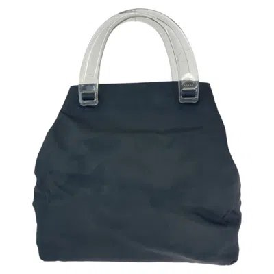 Pre-owned Prada Black Nylon Plastic Handbag Tote Bag ()