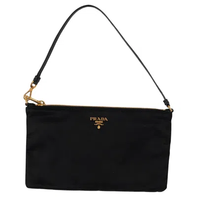Pre-owned Prada Black Nylon Pochette Shoulder Bag 1nh545