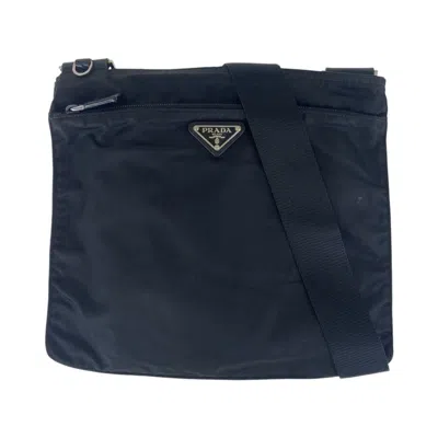 Pre-owned Prada Black Nylon Pochette Shoulder Bag ()