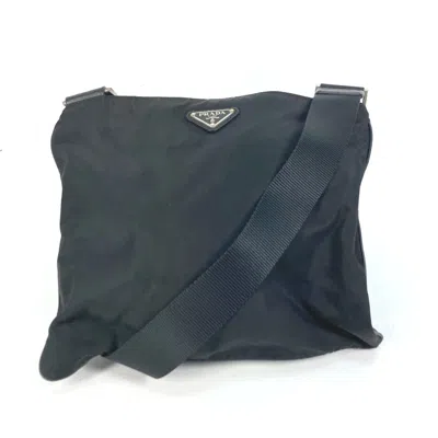 Pre-owned Prada Black Nylon Pochette Shoulder Bag ()