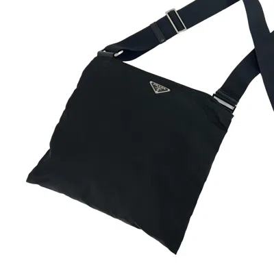 Pre-owned Prada Black Nylon Pochette Shoulder Bag ()