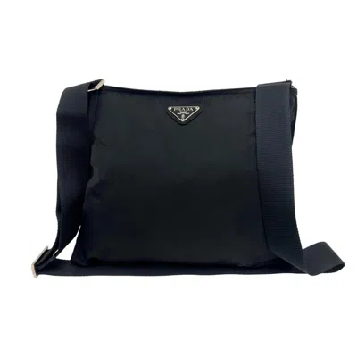 Pre-owned Prada Black Nylon Pochette Shoulder Bag ()