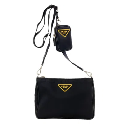 Pre-owned Prada Black Nylon Pouch Shoulder Bag ()