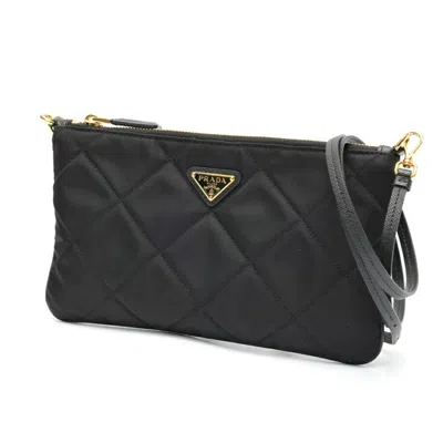 Pre-owned Prada Black Nylon Pouch Shoulder Bag ()