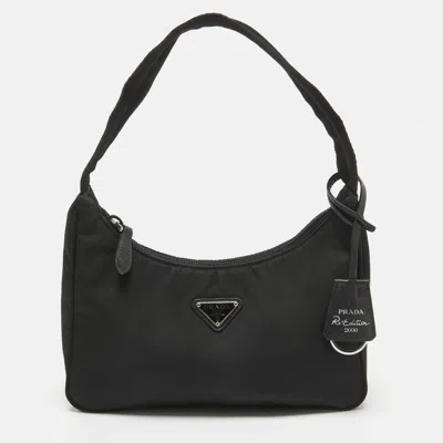 Prada Black Nylon Re-edition 2000 Bag