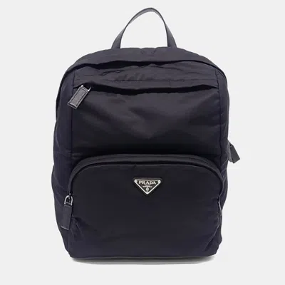 Pre-owned Prada Black Nylon Re-nylon Backpack