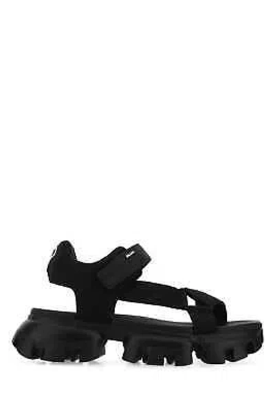 Pre-owned Prada Black Nylon Sandals In Nero