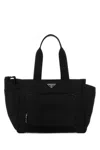 Prada Versatile Tote Nylon Multiple Pockets In Black