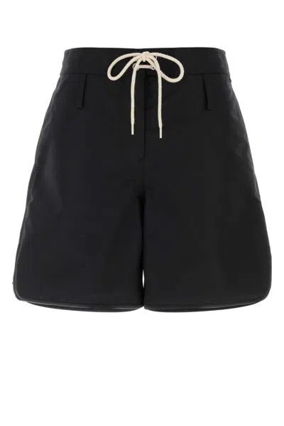 PRADA PRADA BLACK NYLON SHORTS