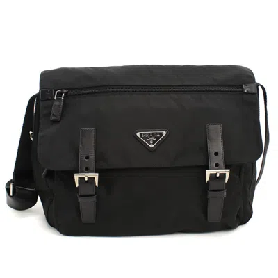 Pre-owned Prada Black Nylon Shoulder Bag ()