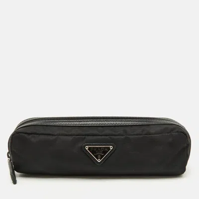 Pre-owned Prada Black Nylon Tessuto Cosmetic Pouch