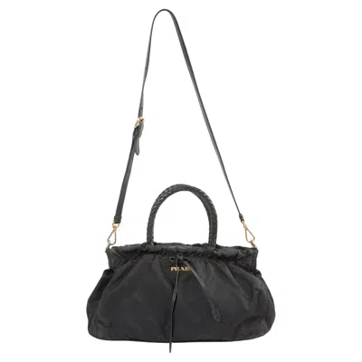 Pre-owned Prada Black Nylon Tessuto Tote Bag