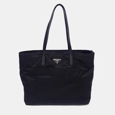 Pre-owned Prada Black Nylon Tote Bag