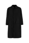 Prada Black Re-nylon Trench Coat In Black