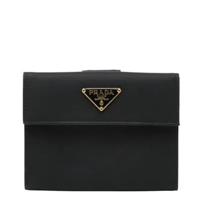 Pre-owned Prada Black Nylon Wallet (bi-fold) ()