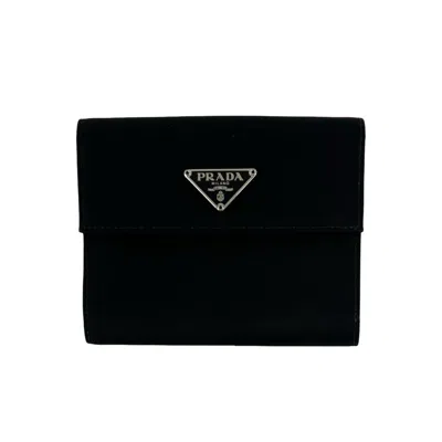 Pre-owned Prada Black Nylon Wallet (bi-fold) ()