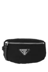 Prada Black Nylon Wrist Pouch In Nero