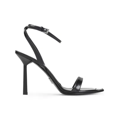 PRADA BLACK OPEN TOE HEELS
