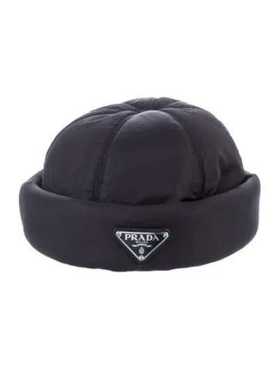 Pre-owned Prada Black Padded Beanie