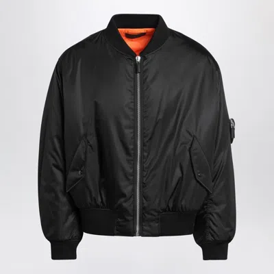 PRADA PRADA BLACK PADDED RENYLON BOMBER JACKET