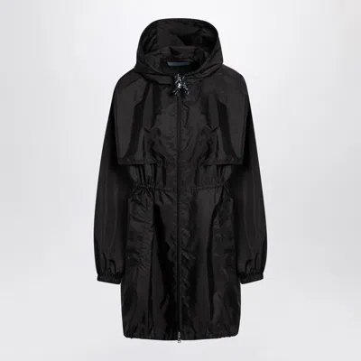 Prada Lightweight Re-nylon Raincoat In Black