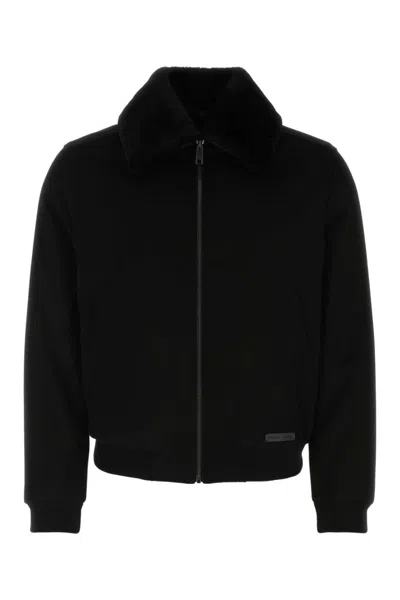 PRADA BLACK PATCH LOGO JACKET
