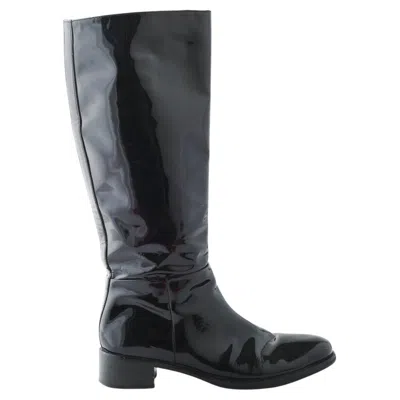 Pre-owned Prada Black Patent Leather Boots - '10s