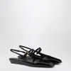 Prada Mary Jane Patent Pointy-toe Slingback Ballerina Flat