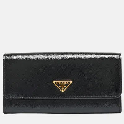 Pre-owned Prada Black Patent Leather Wallet