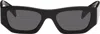 Prada Black Pillow Cat Eye Acetate Sunglasses In 16k08z
