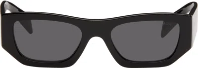 Prada Black Pillow Cat Eye Acetate Sunglasses In 16k08z