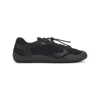 Prada Speedrock Leather And Mesh Fabric Sneakers In Black