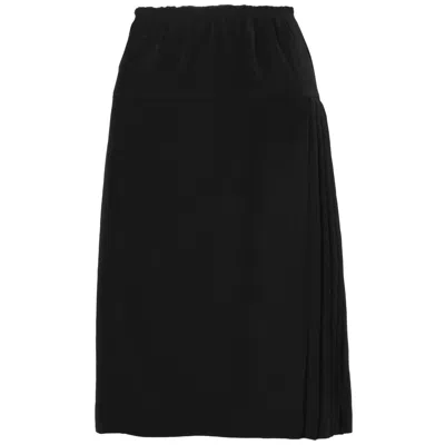 Pre-owned Prada Black Pleated Skirt