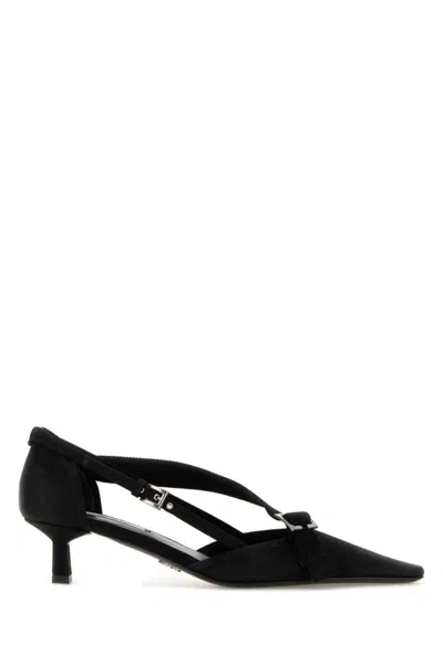 PRADA BLACK POINTED TOE PUMPS