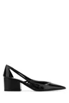 Prada Leather Cutout Block-heel Pumps In Animal Print
