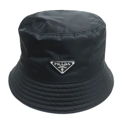Pre-owned Prada Black Polyamide Bucket Hat ()