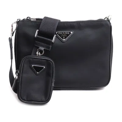 Pre-owned Prada Black Polyamide Pouch Shoulder Bag ()