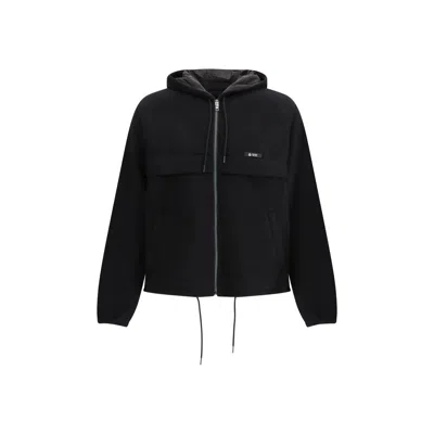 PRADA PRADA BLACK POLYESTER SHELL MEN'S JACKET
