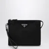 Prada Rectangular Re-nylon Clutch With Detachable Wrist Handle