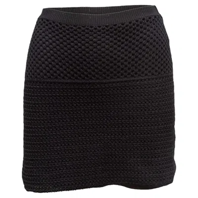 Pre-owned Prada Black  Crochet Mini Skirt