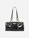 Prada Leather Handbag With Double Handles And Front Pocket