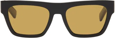 Prada Black ' Logo' Sunglasses In Brown