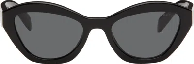 Prada Black ' Logo' Sunglasses In 16k08z
