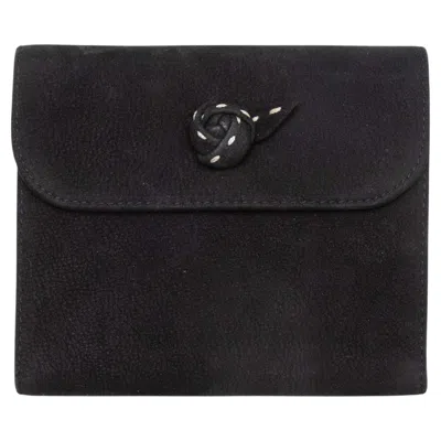 Pre-owned Prada Black  Suede Folding Wallet