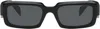 Prada Symbole Rectangular Sunglasses In Black